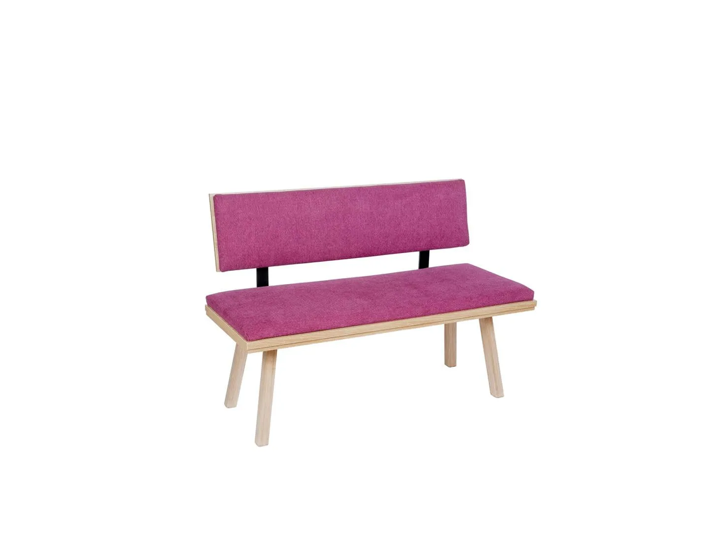 Kundler Home Die Zeitlose Sitzbank mit Lehne 125 cm Stoff
