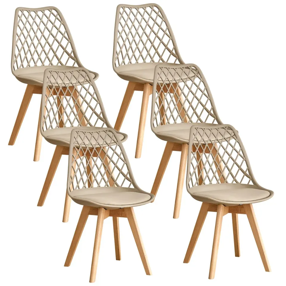 In And OutdoorMatch Essstühle Skandinavisch Mesh Holz
