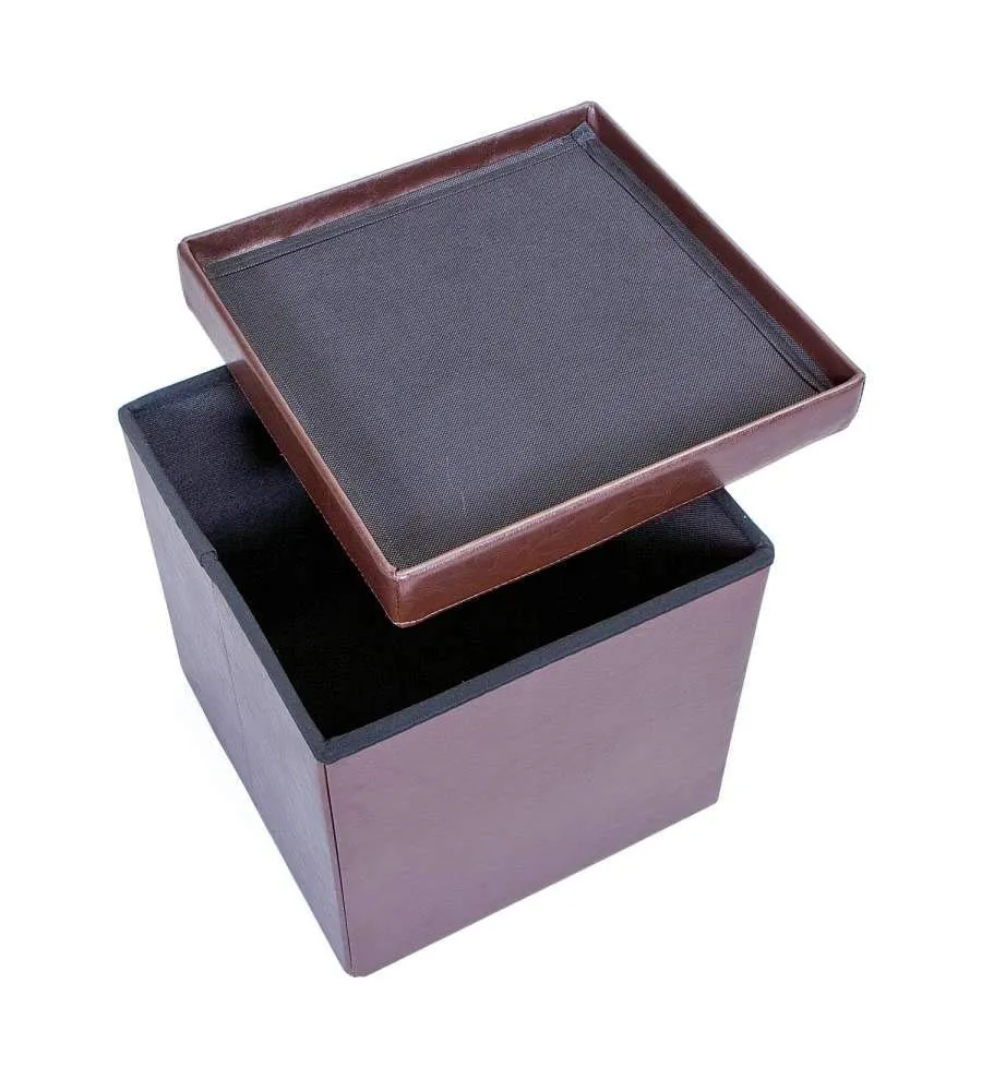 Inter Link Faltbox Sitzhocker Braun 38x38x38 cm