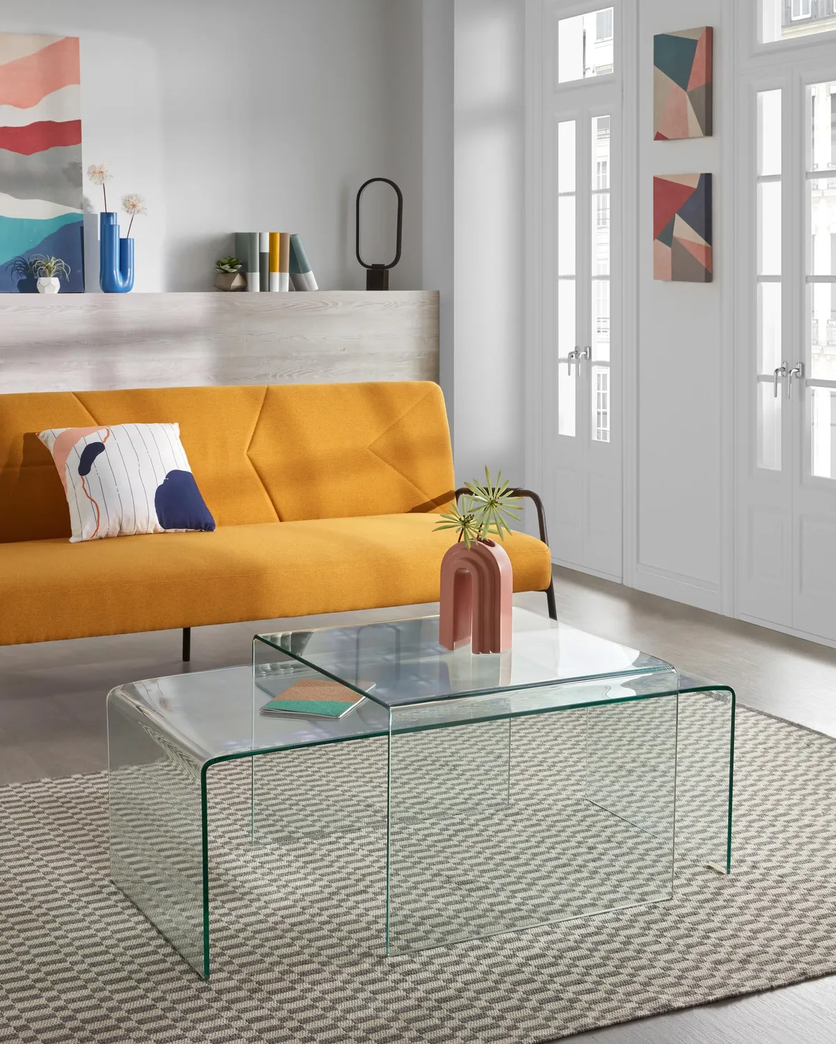 Kave Home LA Forma Bonisiolo Couchtisch 110×50 cm Hartglas