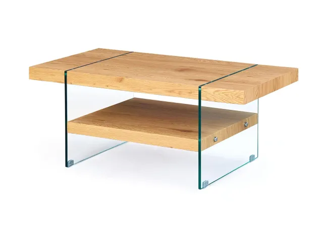 Inter Link Benina Couchtisch 110 cm Wildeiche Glas