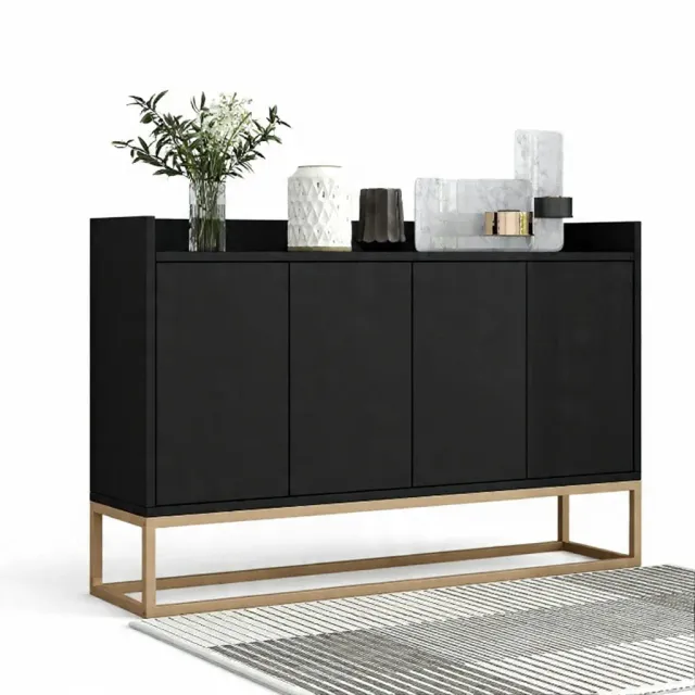In And OutdoorMatch Sideboard 120x30x80 weiß 4-türig