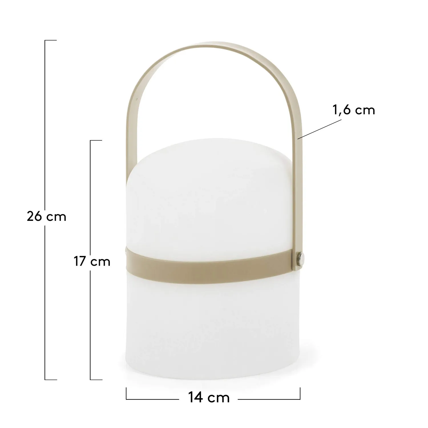 Kave Home Ridley Tischlampe LED braun Akku