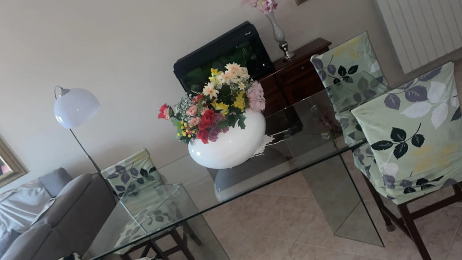 Kave Home Glastisch 180 x 90 cm Transparent Gehärtetes Glas