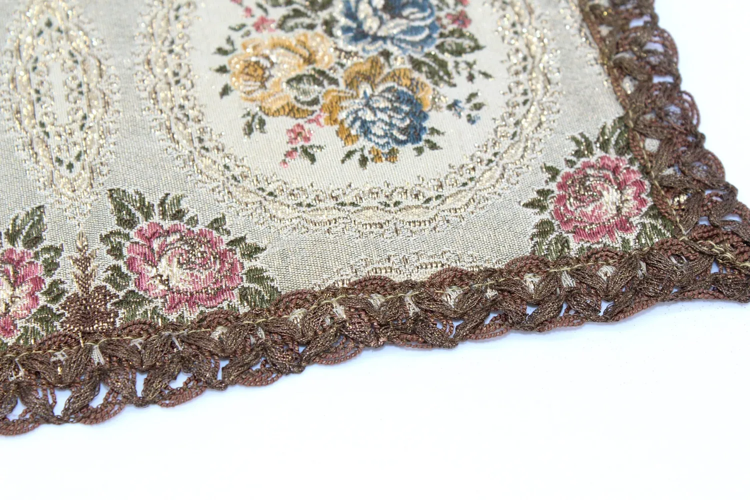 Mon Ami(e) Vintage Tischläufer Blumen-Stickerei 17x43cm