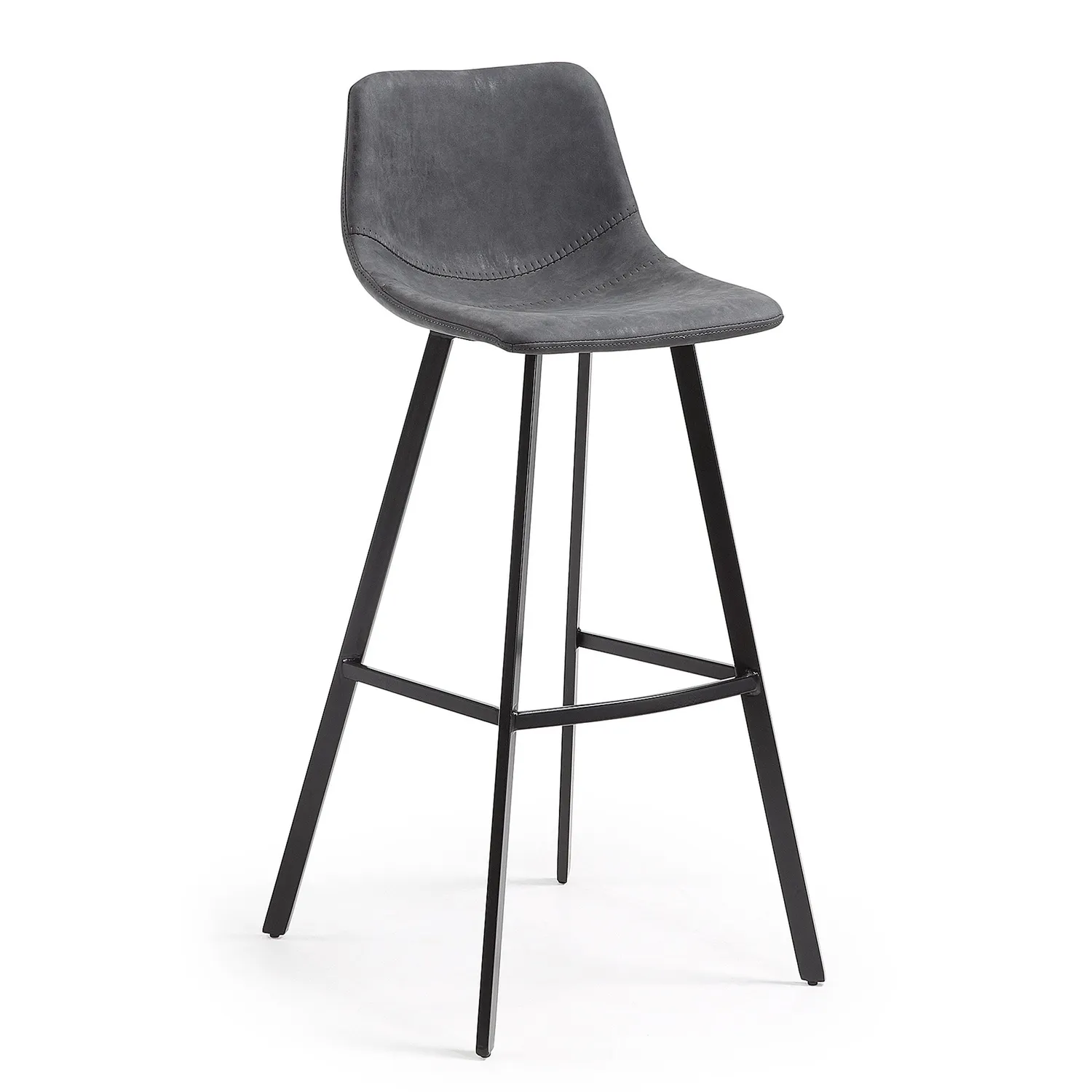 Kave Home Alve Barhocker Kunstleder mit Lehne