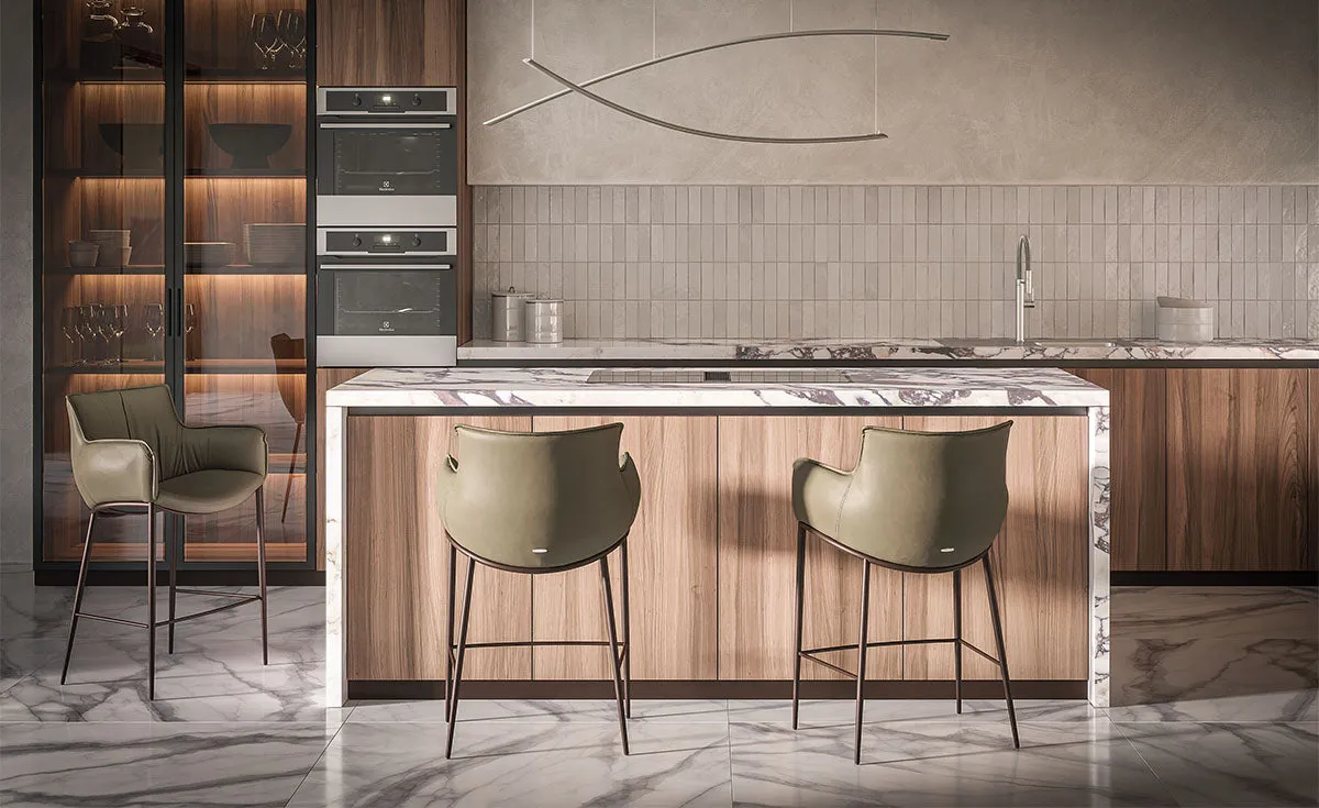 Cattelan Italia Rhonda Barhocker gepolsterter Thekenhocker