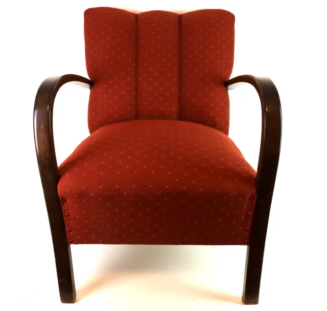 Mon Ami(e) Vintage Loungesessel rot mit Armlehnen