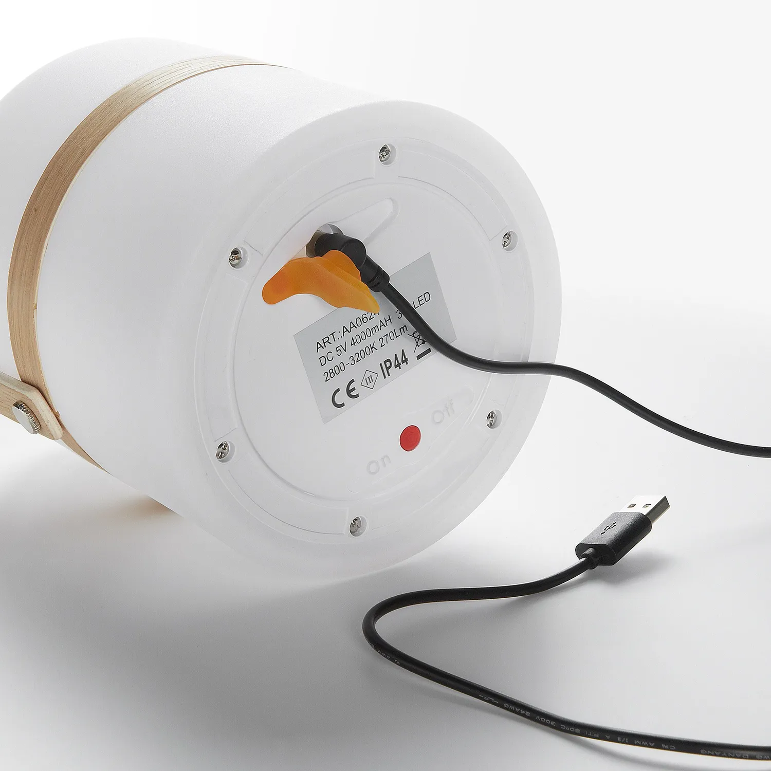Kave Home Ridley Tischlampe LED braun Akku