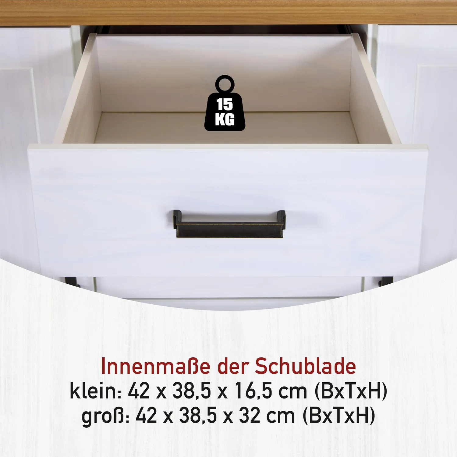 Inter Link Sideboard Kiefer massiv Kommode