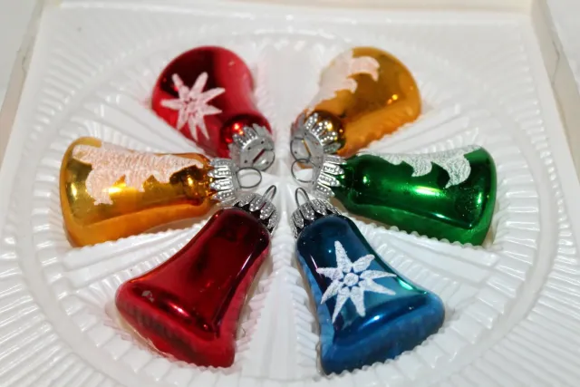 Mon Ami(e) Vintage Weihnachtsanhänger Glocken 6er Glas