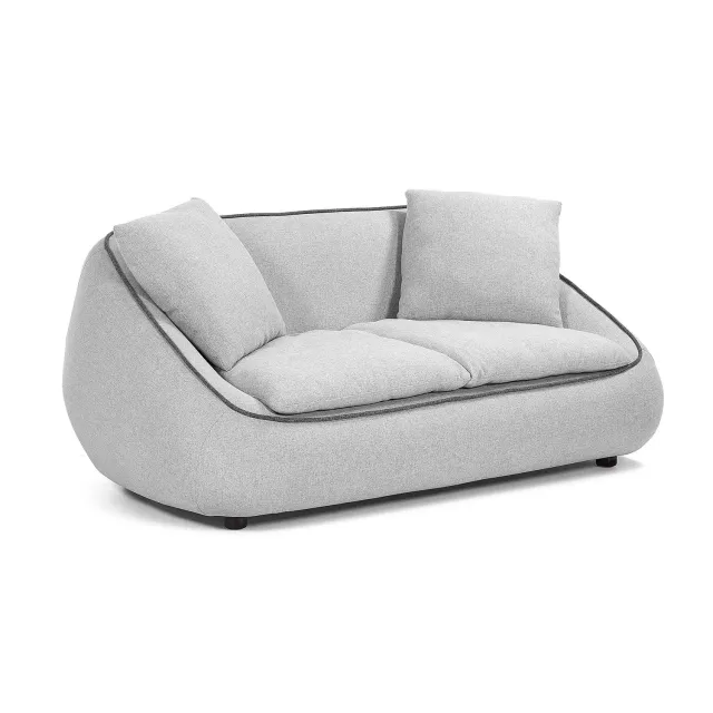Kave Home Safira Sofa Hellgrau Stoff