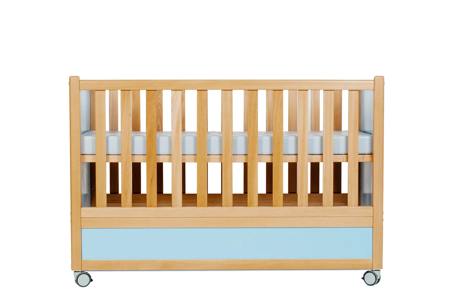 Kundler Home Babybett Buche Massivholz mit Rollen