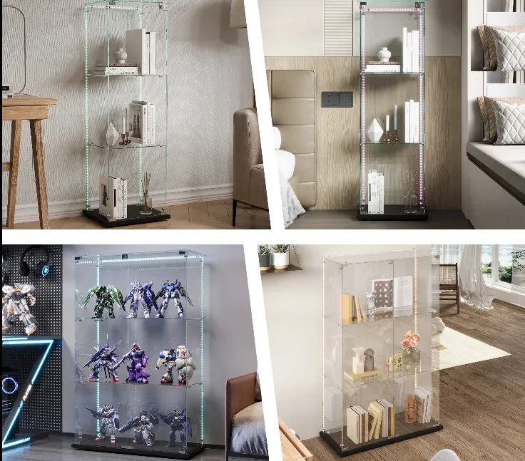 In And OutdoorMatch Vitrine Glasschrank LED 53x10x60