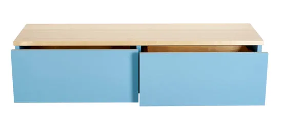 Kundler Home Wandboard Schlüsselkasten Blau Pastell mit Schublade