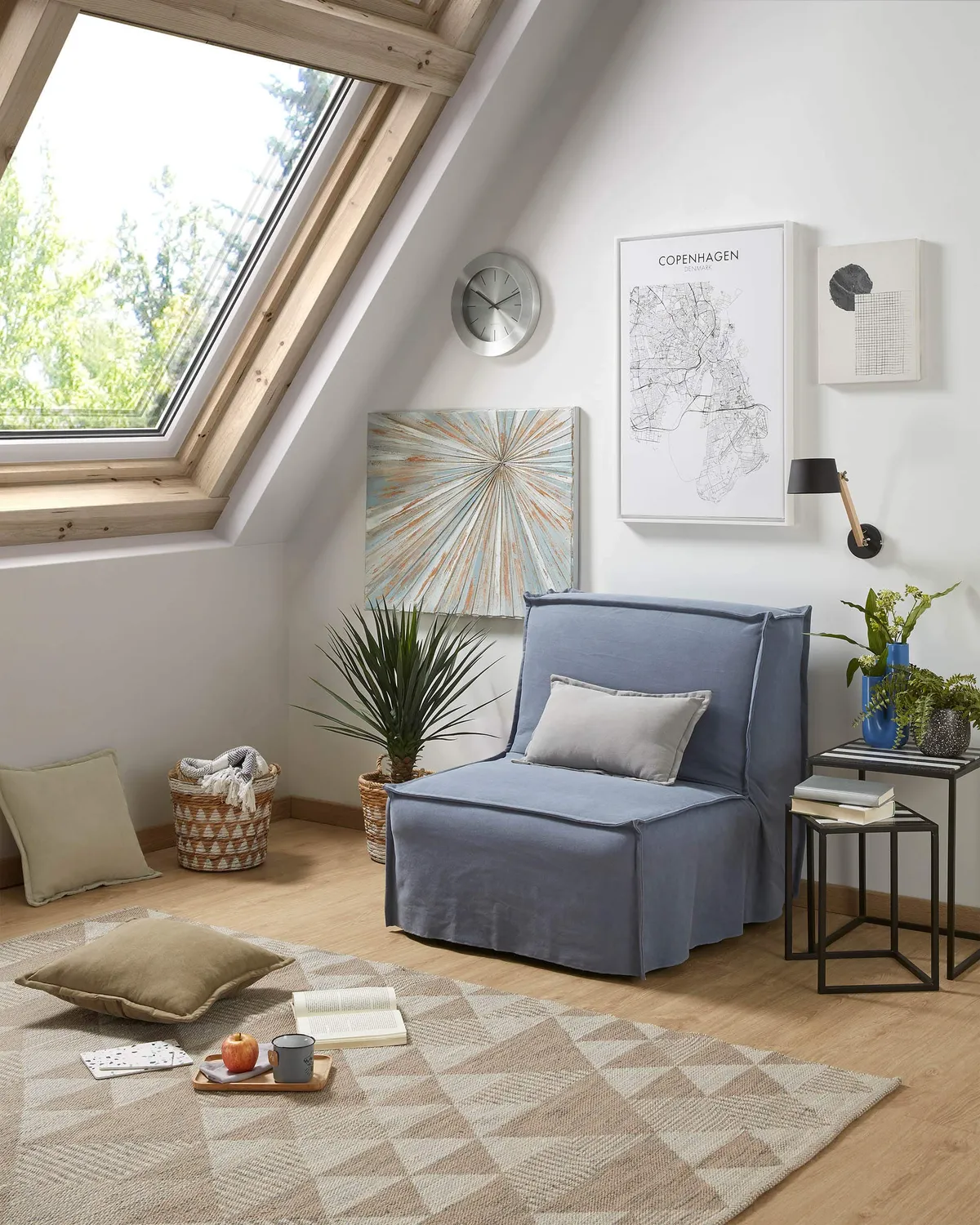 Kave Home Muse Wandleuchte schwarz Buchenholz Stahl E27