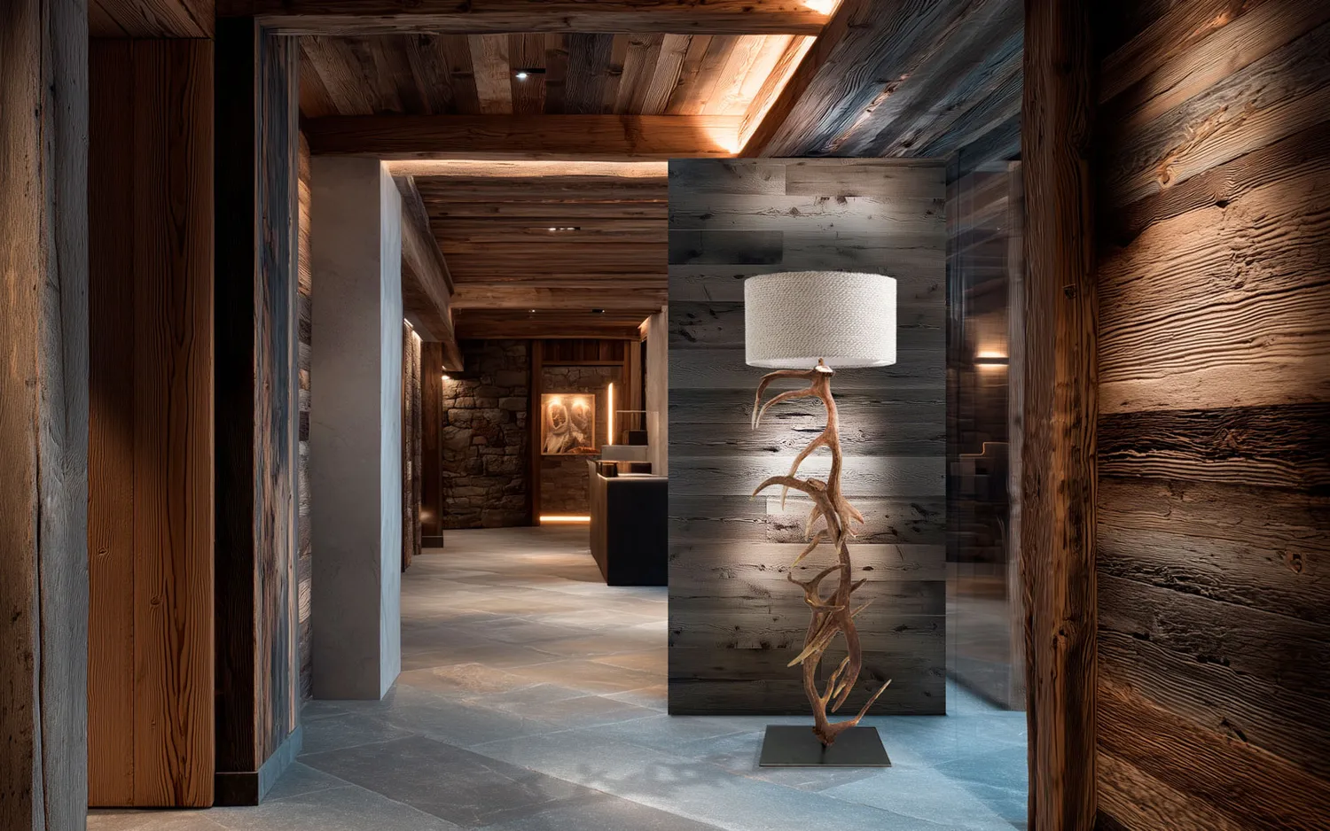 Alpina Design Muta del Bosco Terra Stehlampe Geweih
