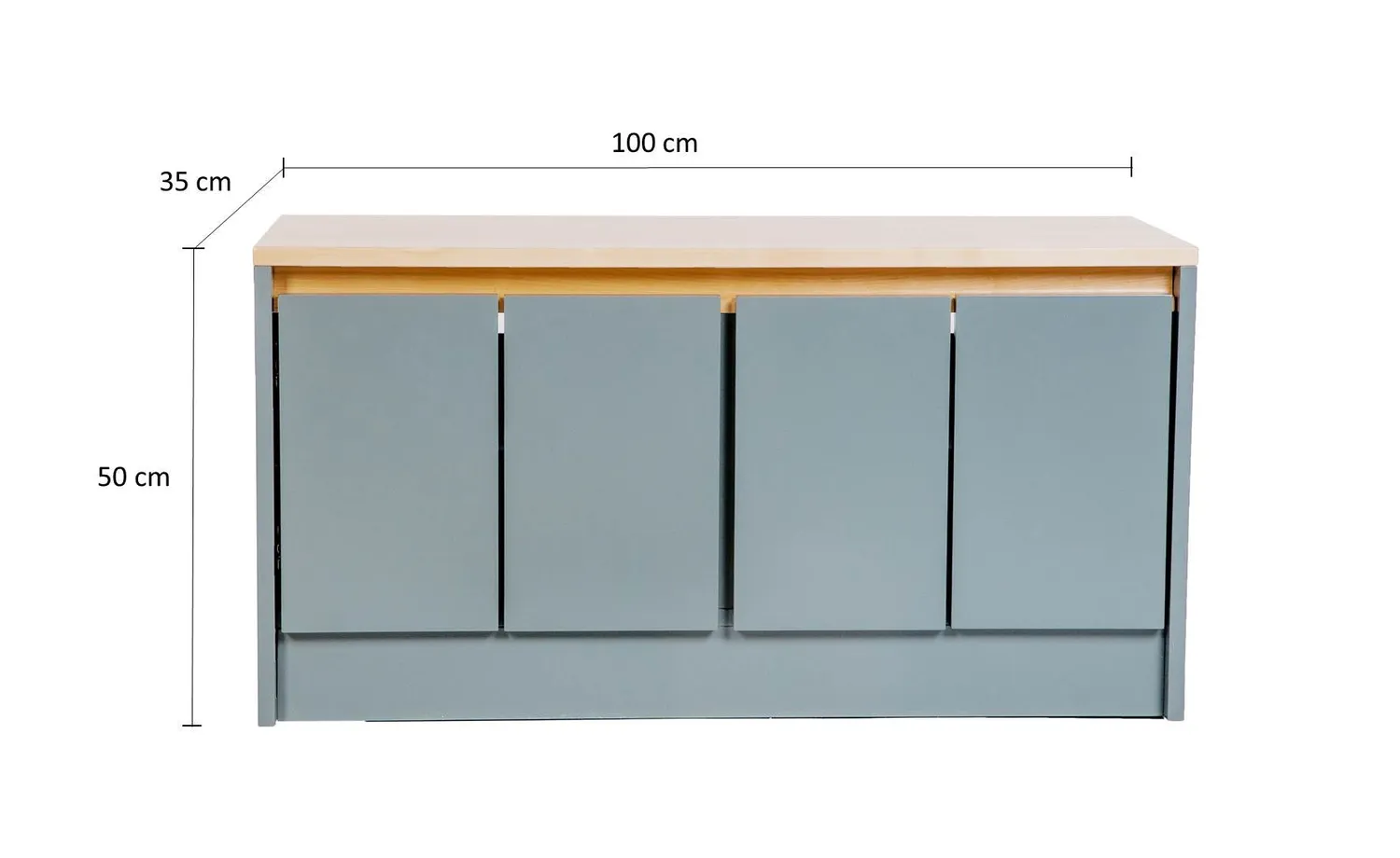 Kundler Home Schuhbank Garderobenbank 4 Türen 100cm