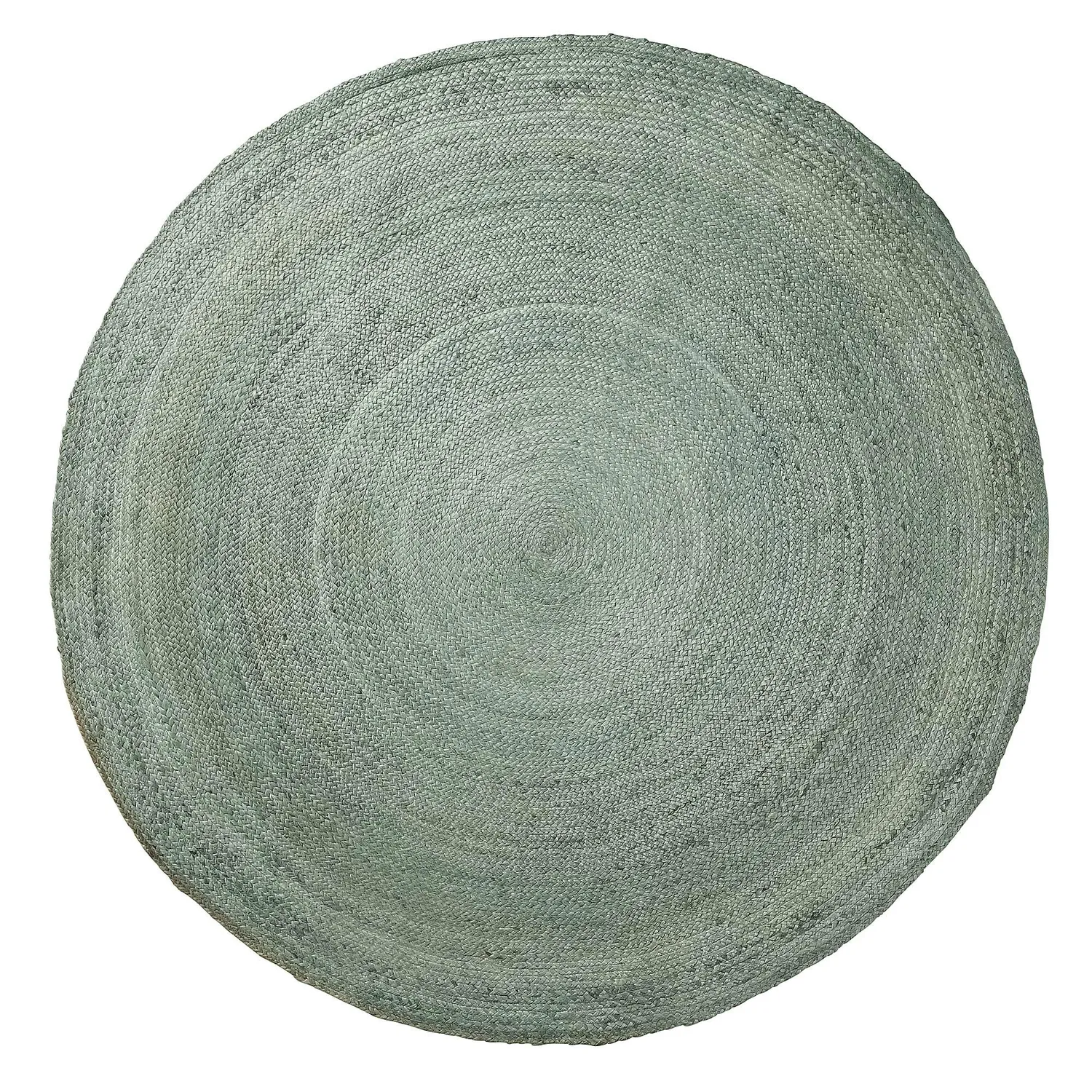Kave Home Doc Teppich rund blau Jute