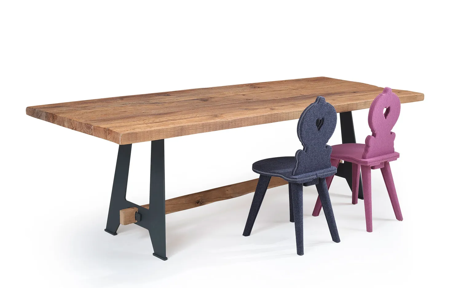alpina design Chadafo Esstisch Eiche Eisen