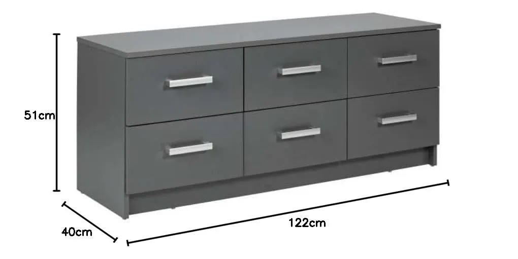 Inter Link Elenzio Kommode 6 Schubladen