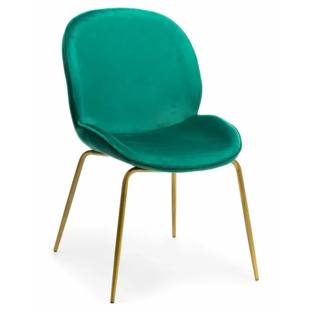 HOWHOMELY Lori Stuhl Gold Samt