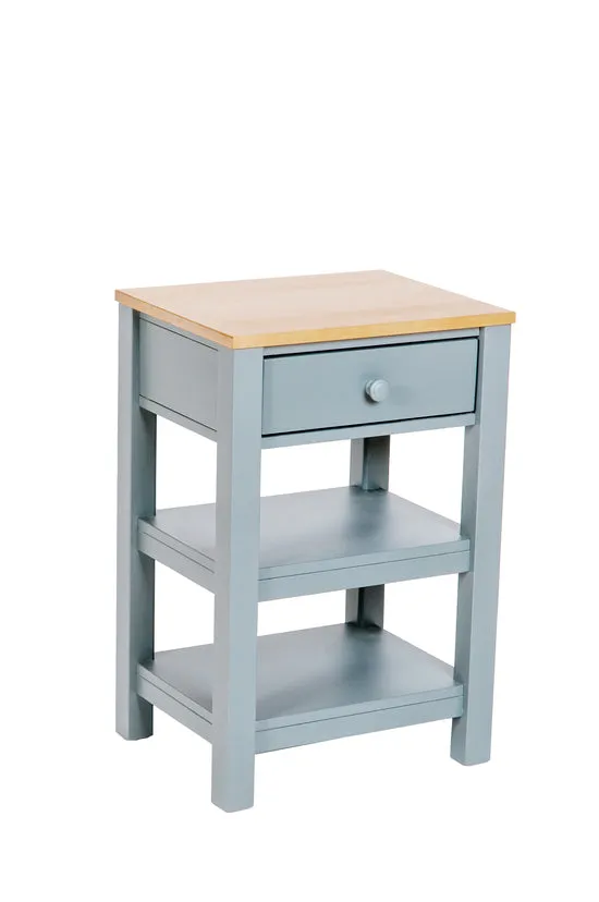 Kundler Home Butcher Block Schlüsseltisch Grau mit Schublade