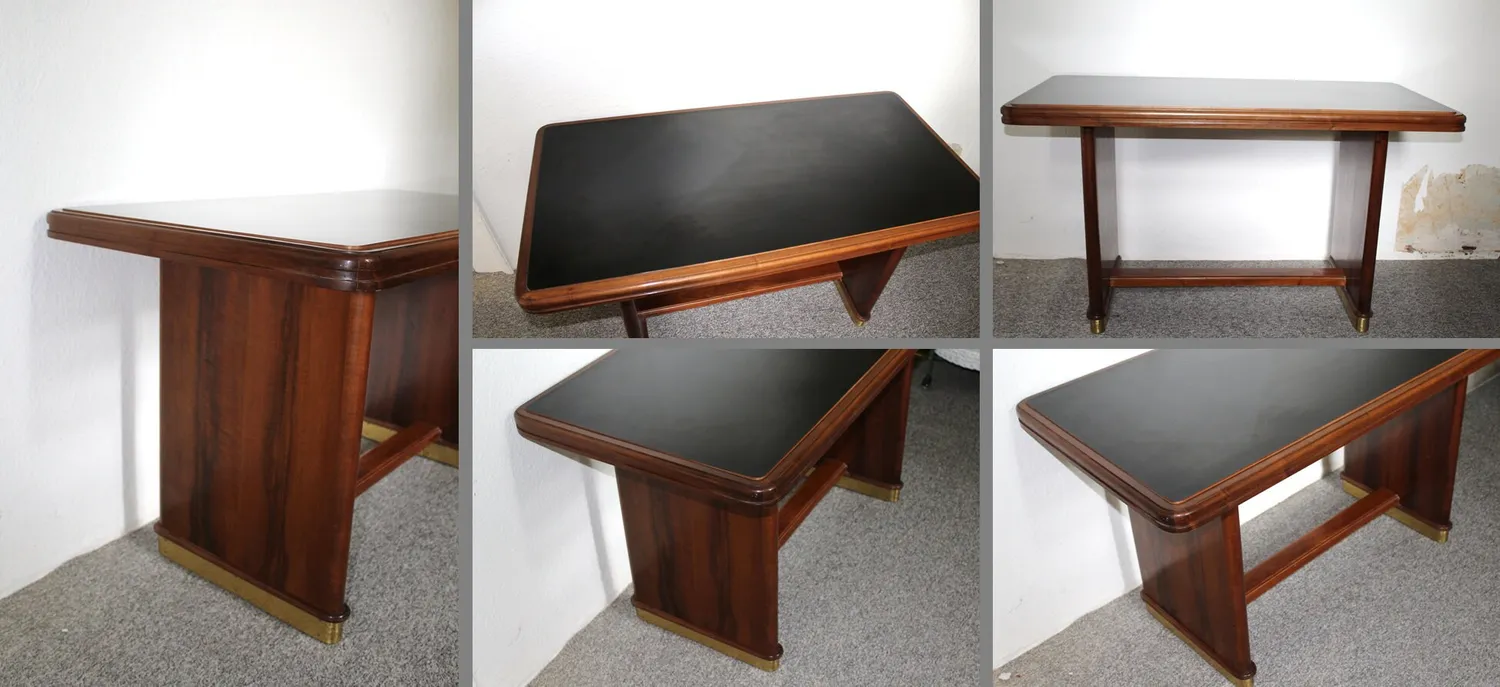 Mon Ami(e) Vintage Massivholztisch Nussbaum 120 cm 60er