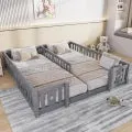 In And OutdoorMatch Kinder-Bodenbett Holz Rausfallschutz