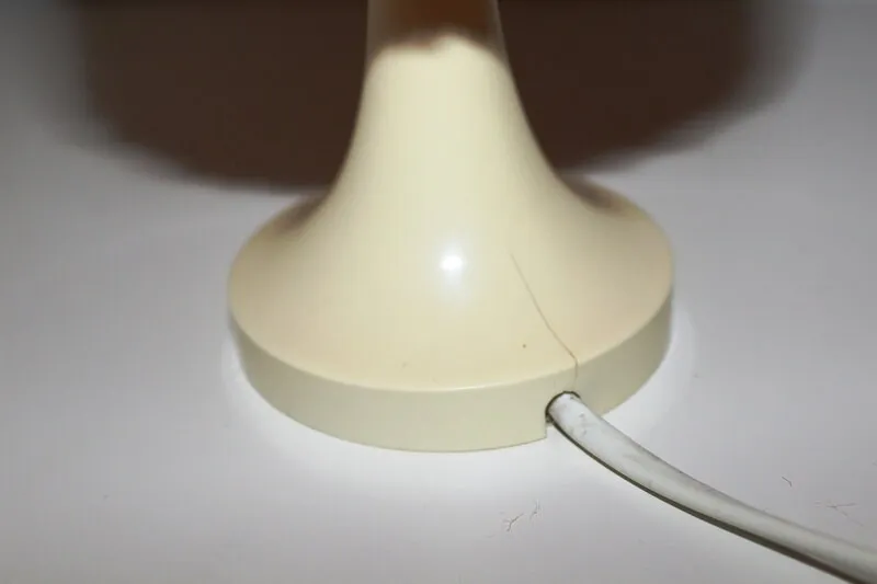 Mon Ami(e) Vintage Retro Tischlampe 1970er Tischlampe orange beige
