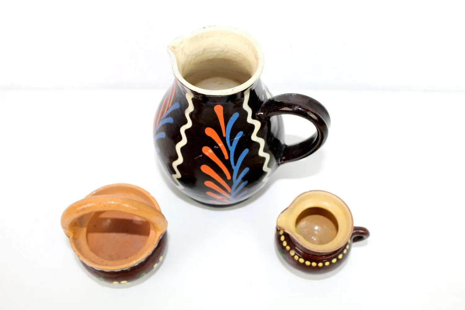 Mon Ami(e) Vintage Keramik-Set 3-teilig Krug Kännchen Topf