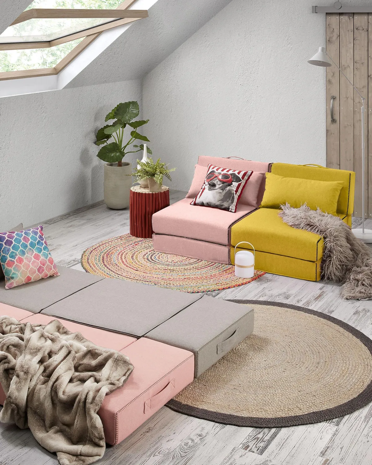 Kave Home Arty Schlafsessel rosa 70 x 185 cm Teflon