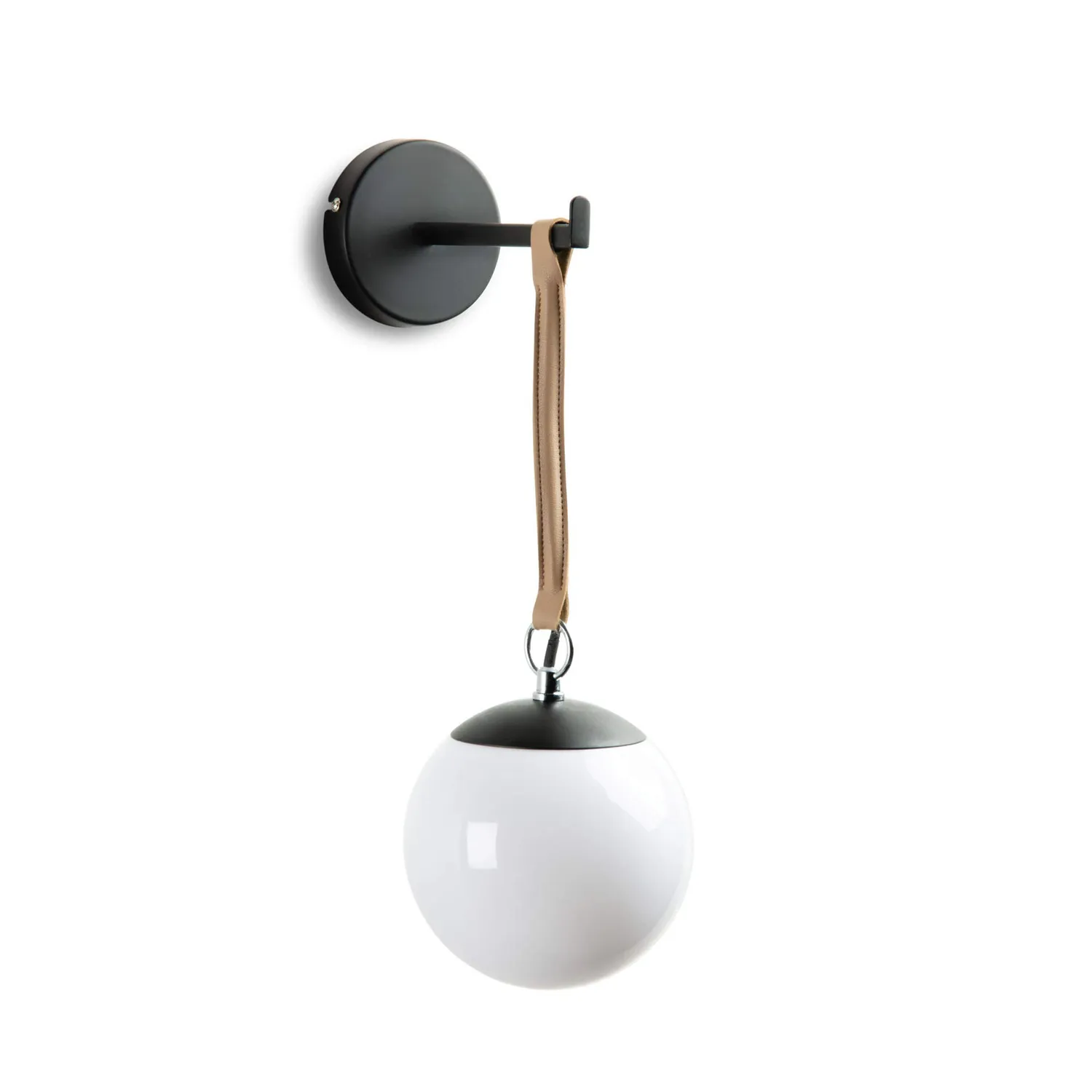 Kave Home Monteiro Wandleuchte Schwarz E27