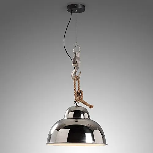 Kave Home Gianna Hängelampe silber Metall 38 cm E27