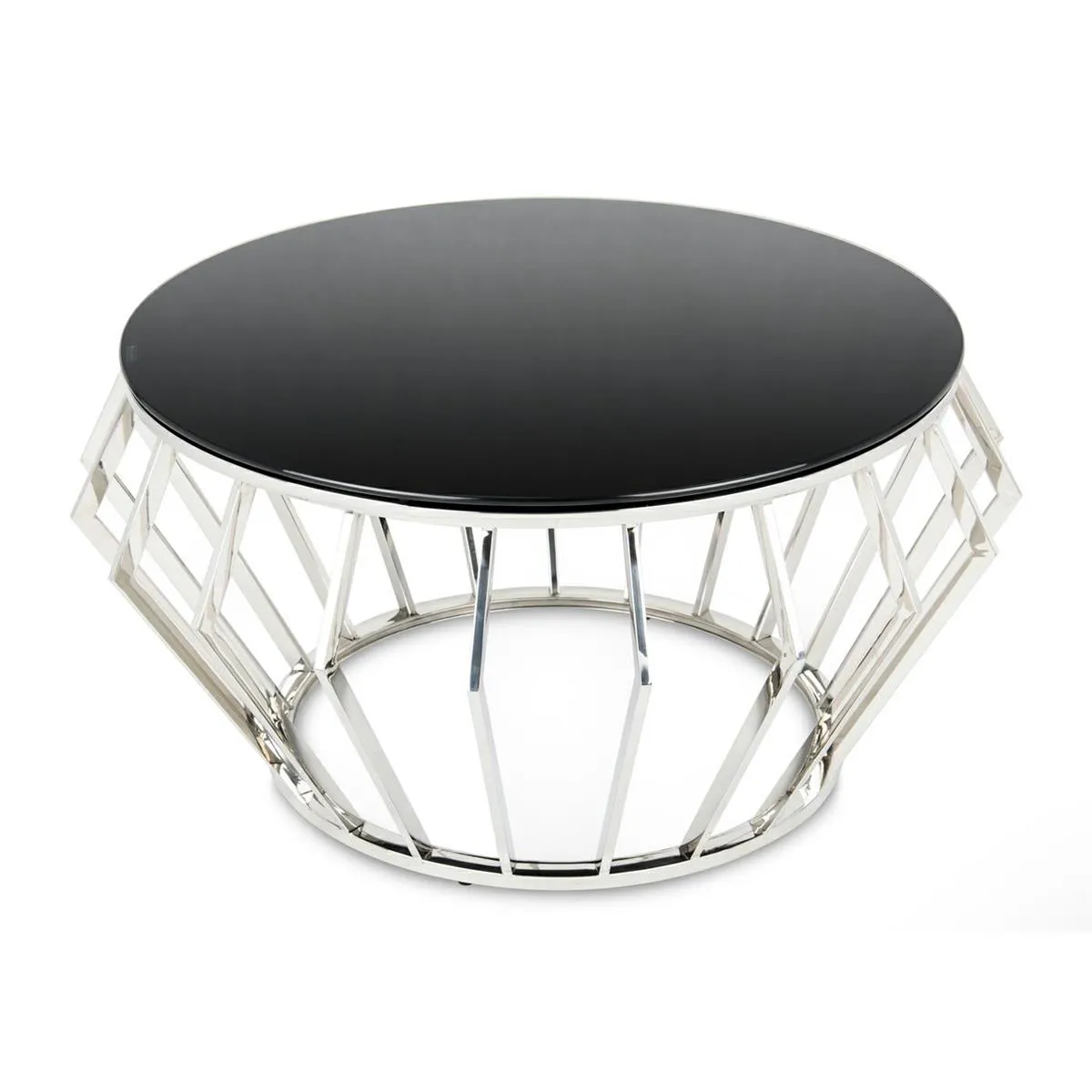 HOWHOMELY Nael Beistelltisch Silber Holz 80 cm