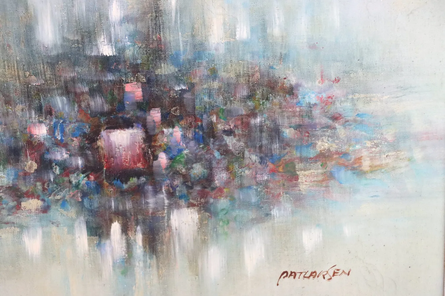Mon Ami(e) Vintage Patricia Larsen Acrylgemälde abstrakt