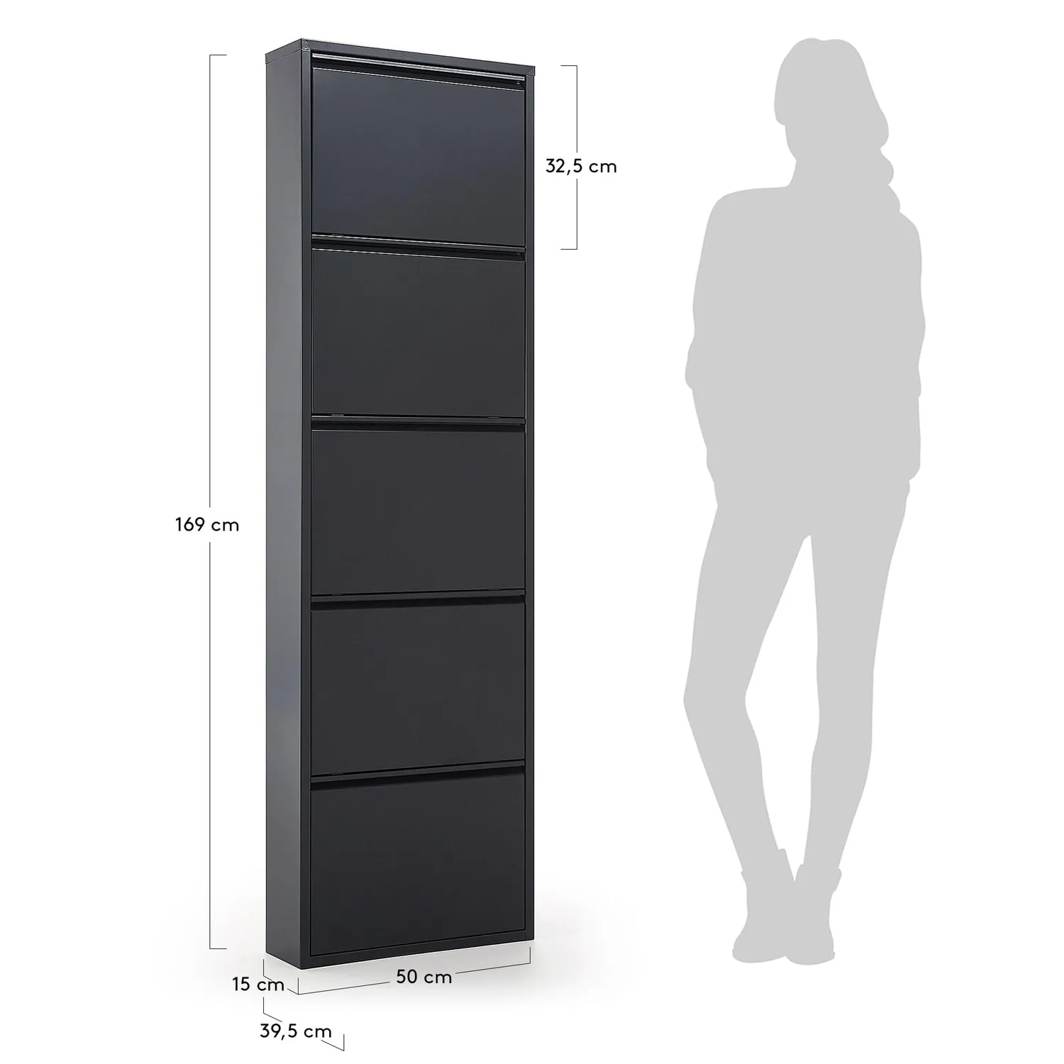 Kave Home Ode Schuhschrank für 15 Paar Schuhe