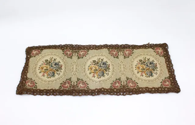 Mon Ami(e) Vintage Tischläufer Blumen-Stickerei 17x43cm