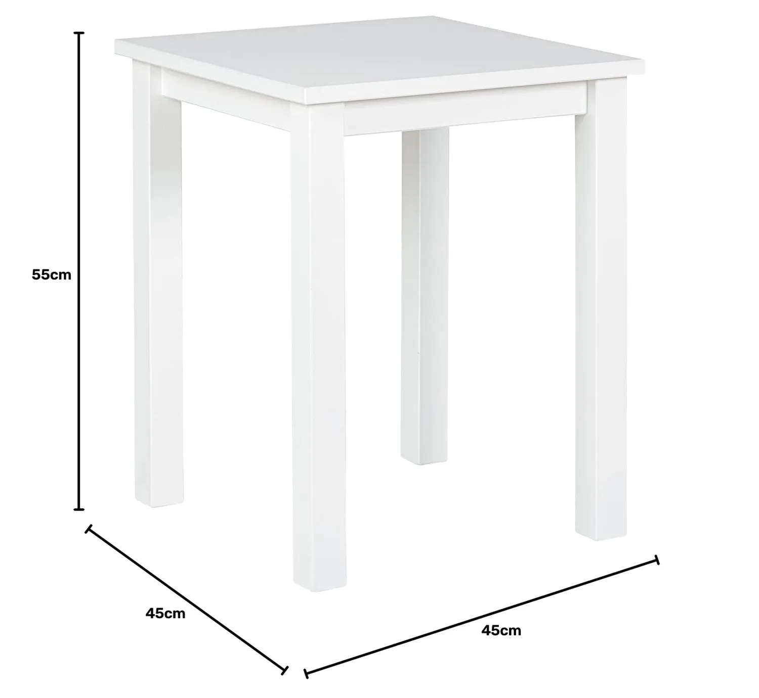 Inter Link Beistelltisch 45 x 45 x 55 cm Kiefer Massivholz