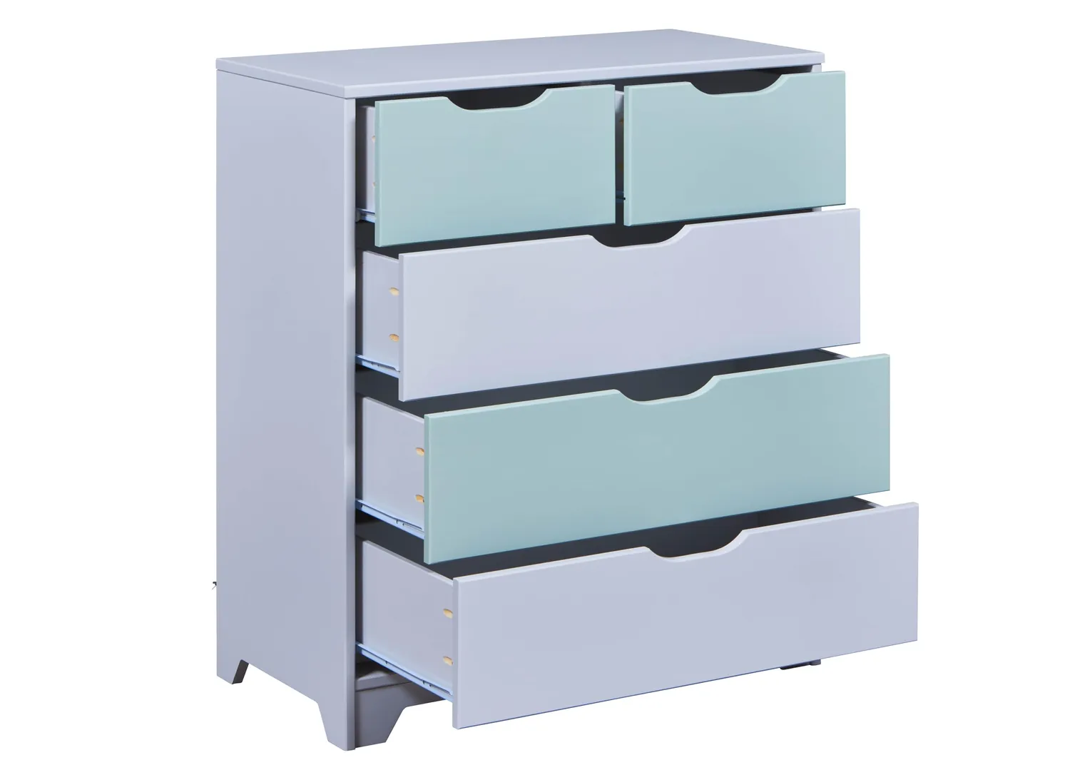 Inter Link Prati Kommode 5 Schubladen Hellgrau 82 cm
