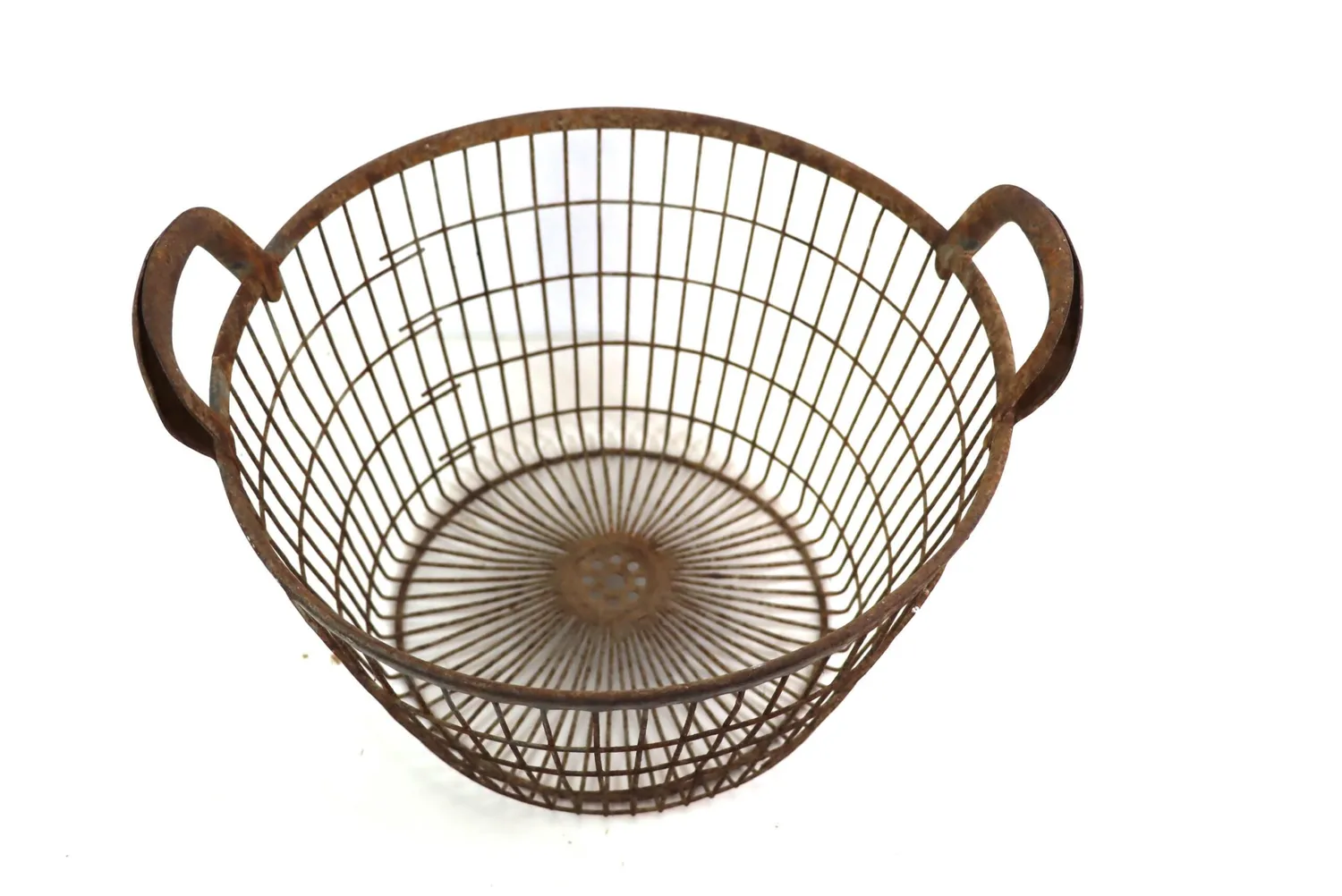 Mon Ami(e) Vintage Erntekorb Kartoffelkorb Metall Draht 42cm