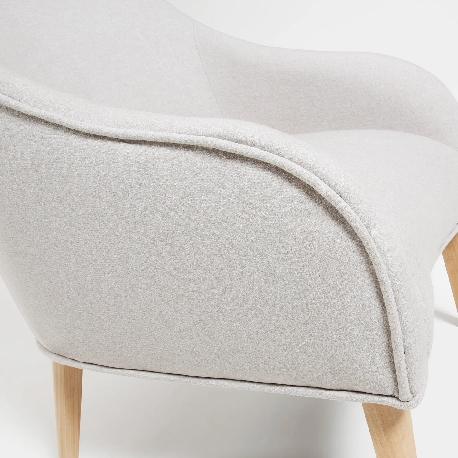 Kave Home Sessel beige Stoff Teflon 65 cm