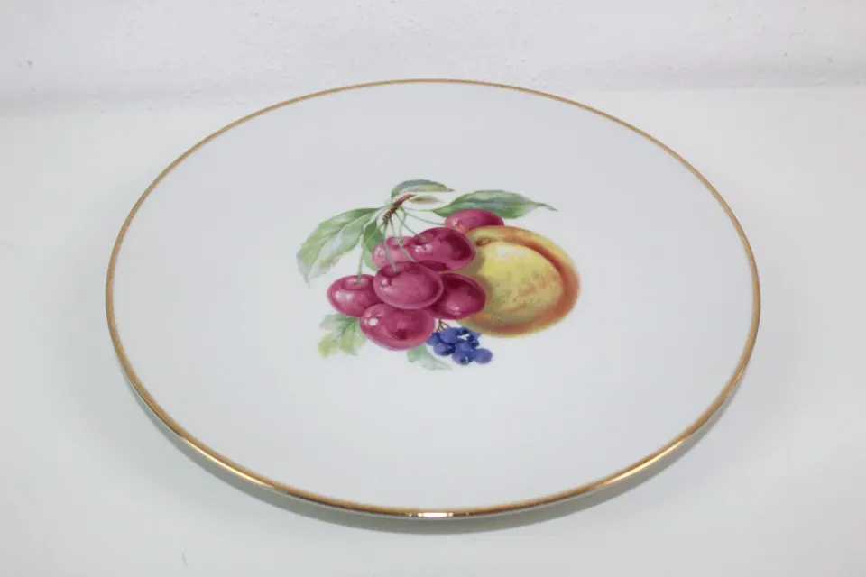 Mon Ami(e) Vintage Goldrand Obstteller Porzellan 25,5 cm