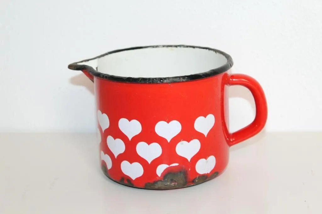 Mon Ami(e) Vintage Milchtopf Emaille emailliert