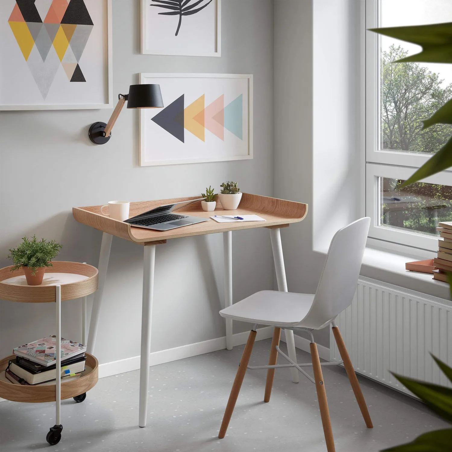 Kave Home Muse Wandleuchte schwarz Buchenholz Stahl E27