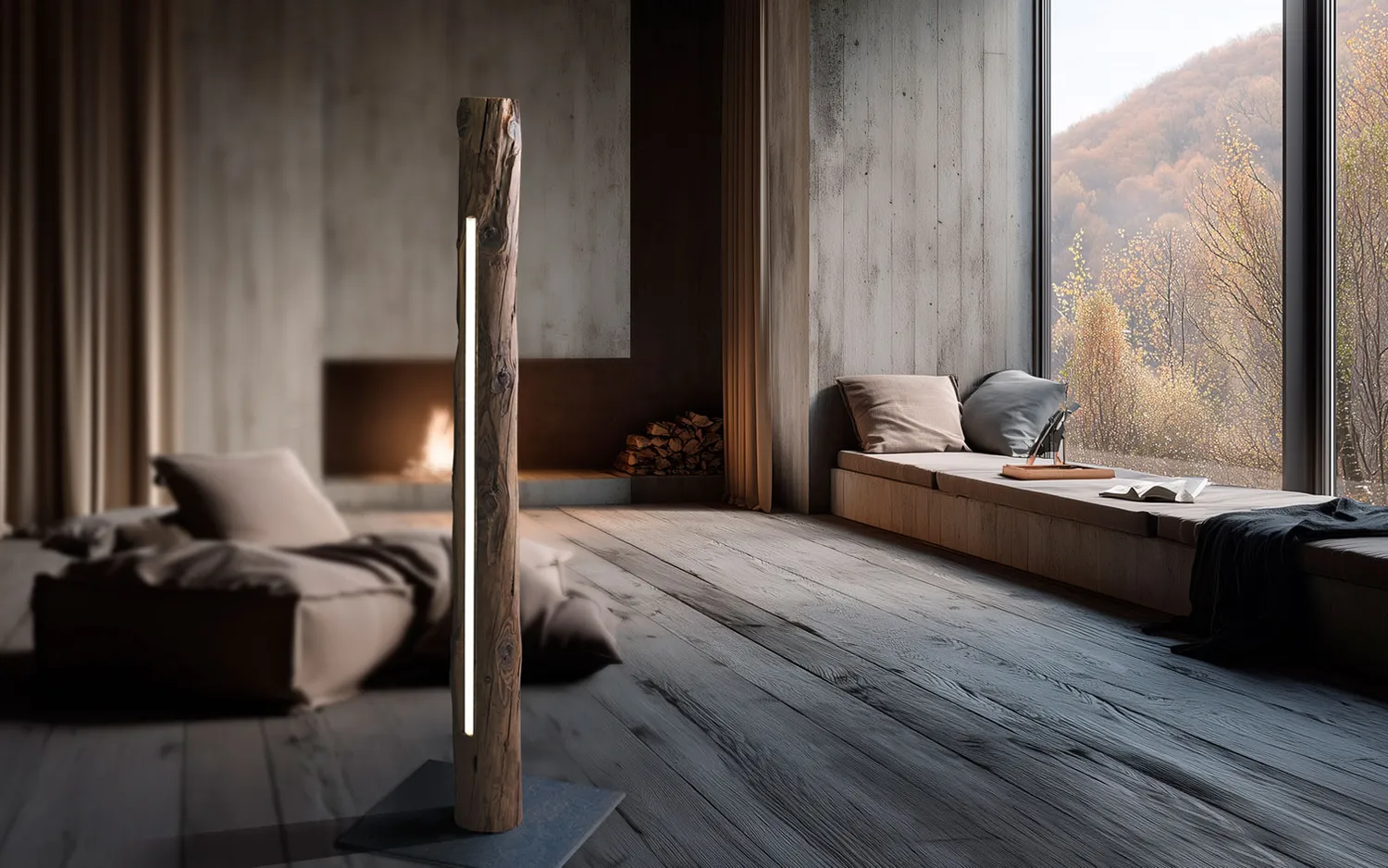 alpina design Temno Holzlampe LED warmweiß