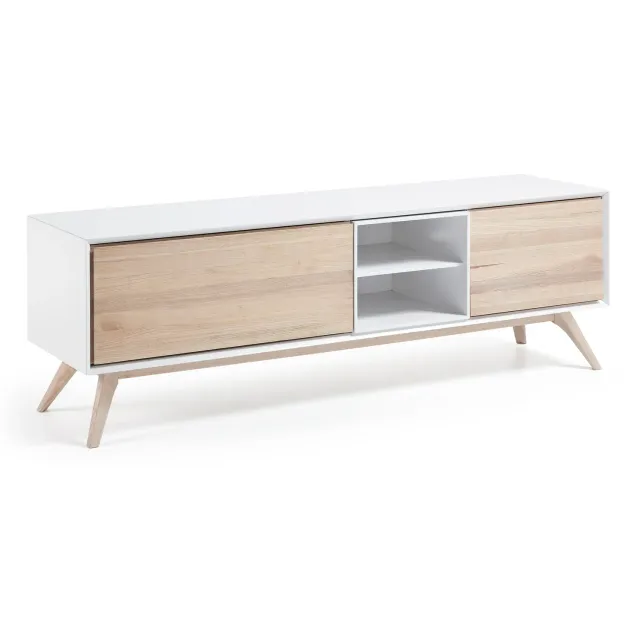 Kave Home Eunice TV-Lowboard weiß Holz