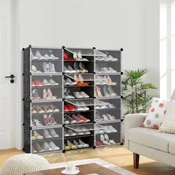 In And OutdoorMatch Schuhschrank 48 Paar 24 Fächer modular