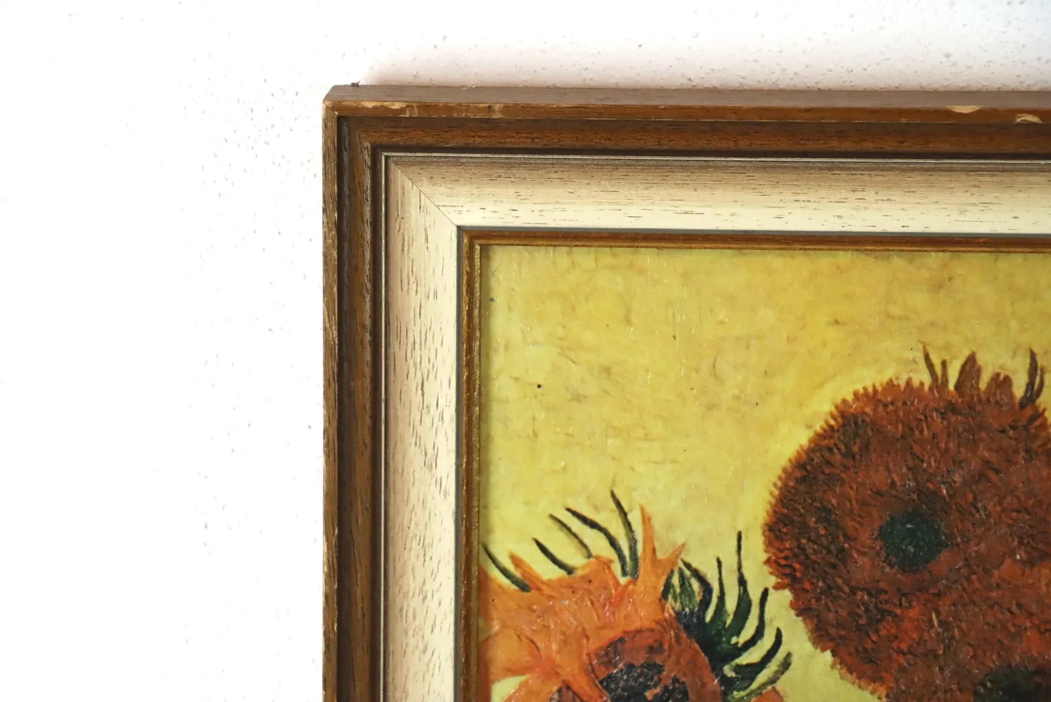 Mon Ami(e) Vintage Druck auf Leinwand Fünfzehn Sonnenblumen van Gogh