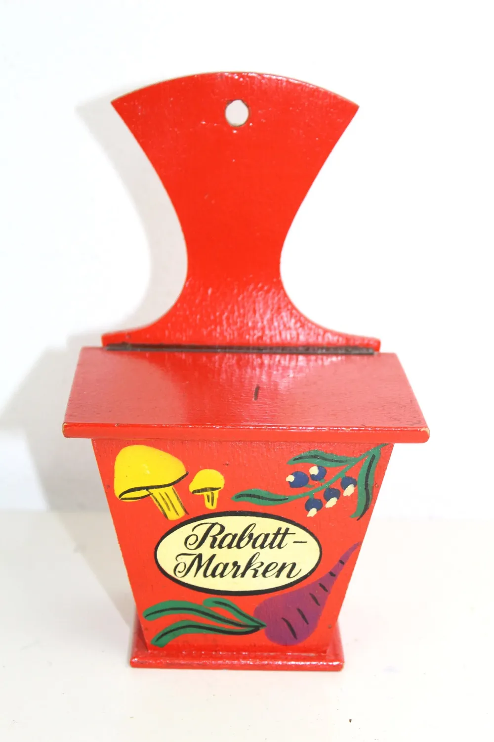 Mon Ami(e) Vintage Rabattmarken Wandbox Holz rot Hängebox